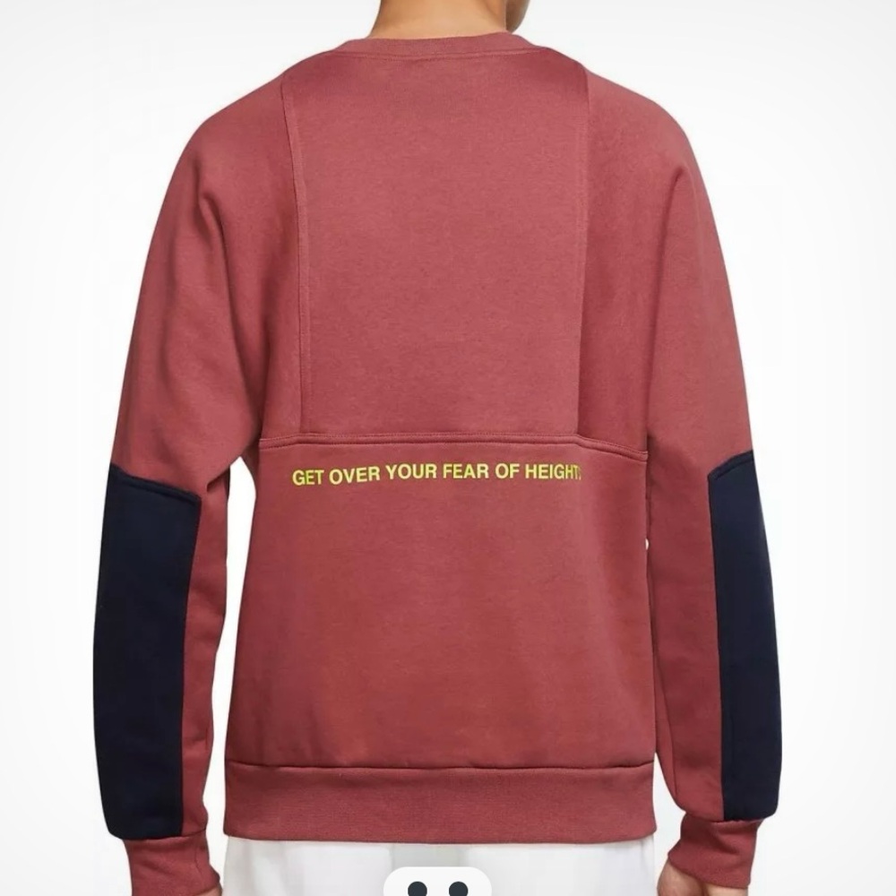 Nike Air Brushed-back fleece crewneck long sleeve top size medium